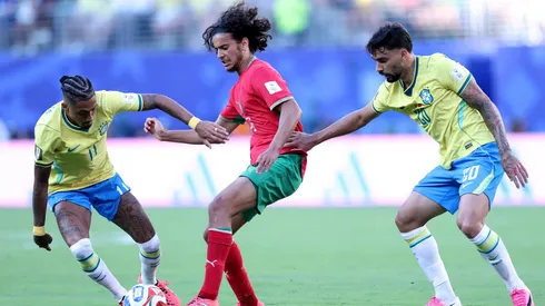 Bouaddi em campo no duelo entre Brasil x Marrocos. Foto: Kevin C. Cox/Getty Images