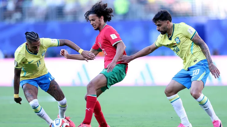 Bouaddi em campo no duelo entre Brasil x Marrocos. Foto: Kevin C. Cox/Getty Images