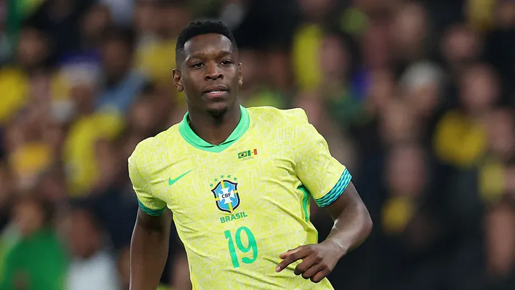Luiz Henrique, do Brasil, durante a partida amistosa internacional entre Brasil e Senegal no Emirates Stadium, em 15 de novembro de 2025, em Londres, Inglaterra. (Foto de Harry Murphy/Getty Images)