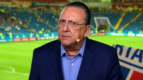 Galvão Bueno critica estádio que sediou Brasil x Marrocos na Copa do Mundo. Foto: Reprodução/TV Globo