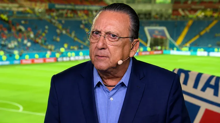 Galvão Bueno critica estádio que sediou Brasil x Marrocos na Copa do Mundo. Foto: Reprodução/TV Globo