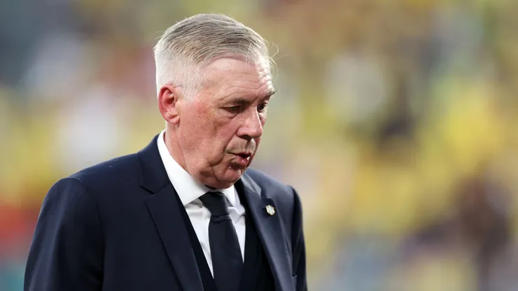 EAST RUTHERFORD, NEW JERSEY - JUNE 13: Carlo Ancelotti, Head Coach of Brazil, following the FIFA World Cup 2026 Group C match between Brazil and Morocco at New York New Jersey Stadium on June 13, 2026 in East Rutherford, New Jersey. (Photo by Dan Mullan/Getty Images)