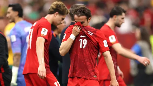 VANCOUVER, BRITISH COLUMBIA – JUNE 13: Yunus Akgun of Türkiye reacts during the FIFA World Cup 2026 Group D match between Australia and Türkiye at BC Place Vancouver on June 13, 2026 in Vancouver, British Columbia. (Photo by Stu Forster/Getty Images)