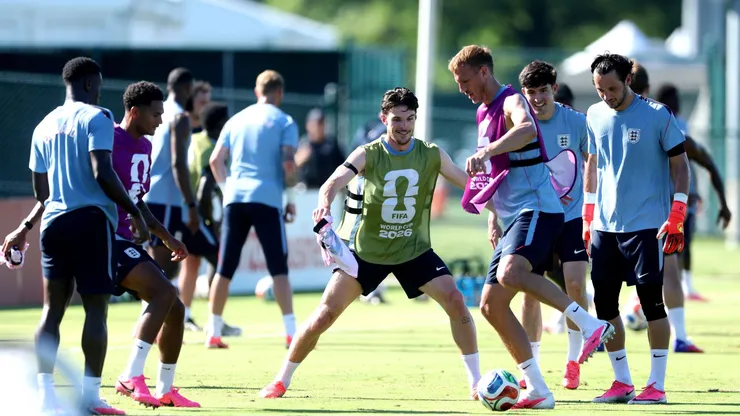 Seleção da Inglaterra em treino na Copa do Mundo. Foto: Richard Pelham/Getty Images