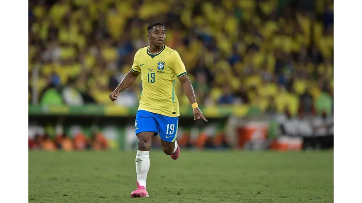 RJ - RIO DE JANEIRO - 31/05/2026 - AMISTOSO, SELECAO BRASILEIRA X PANAMA - Endrick jogador do Selecao Brasileira durante partida contra o Panama no estadio Maracana pelo campeonato Amistoso. Foto: Thiago Ribeiro/AGIF