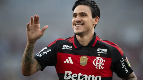 RJ – RIO DE JANEIRO – 30/05/2026 – BRASILEIRO A 2026, FLAMENGO X CORITIBA – Pedro jogador do Flamengo comemora gol durante partida contra o Coritiba no estadio Maracana pelo campeonato Brasileiro A 2026. Foto: Jorge Rodrigues/AGIF