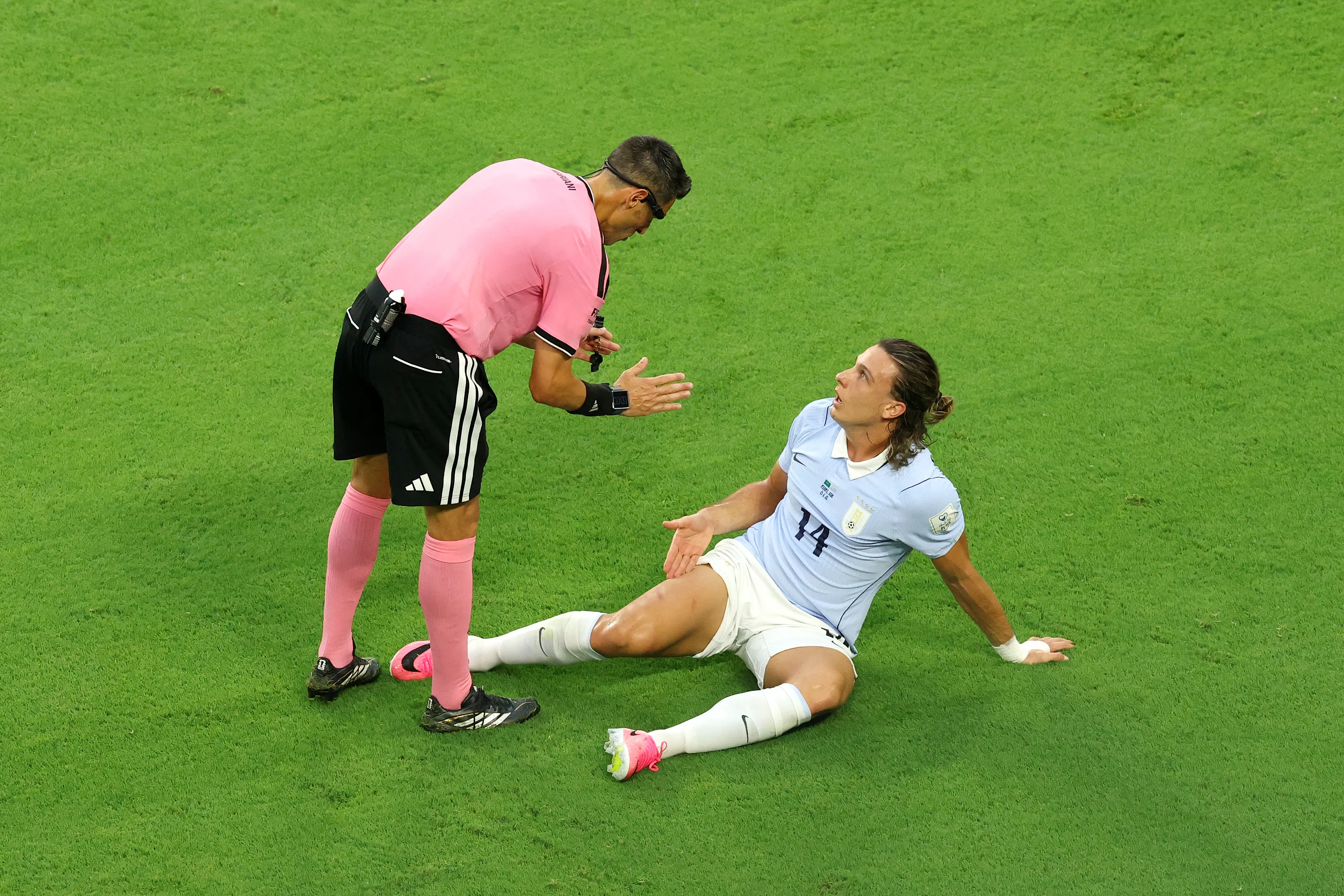 Canobbio reclamou de entrada sofrida contra a Arábia Saudita – Foto: Molly Darlington/Getty Images.