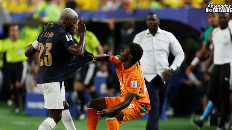 Caicedo e Oulaï protagonizam cena de fair play curiosa na Copa do Mundo. Foto: Dan Mullan/Getty Images