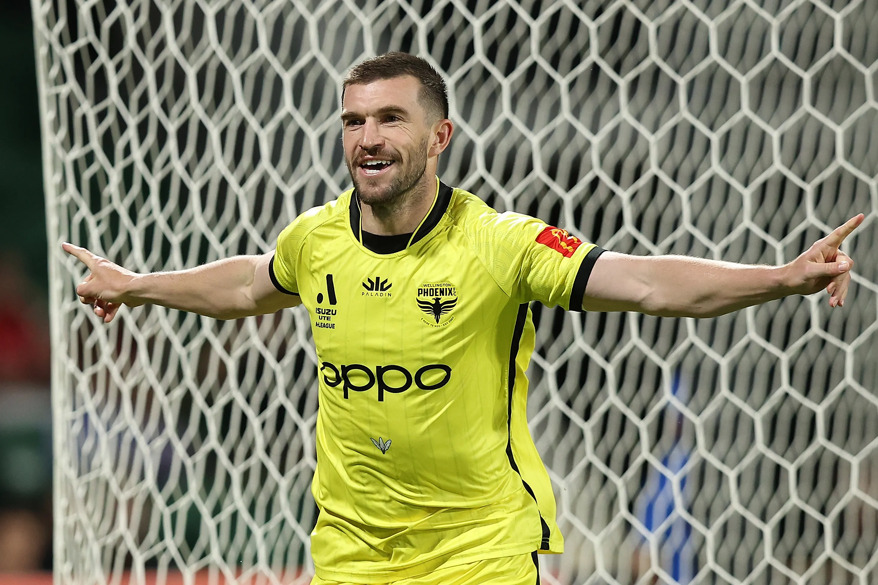 Tim Payne durante partida pelo Wellington Phoenix (Photo by Paul Kane/Getty Images)