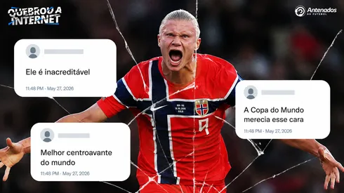 Haaland durante confronto contra Iraque na estreia da Copa do Mundo de 2026.