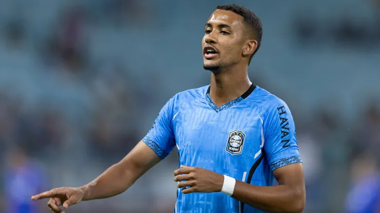 Andre Henrique jogador do Gremio durante partida contra o Bragantino no estadio Arena do Gremio pelo campeonato Brasileiro A 2026.