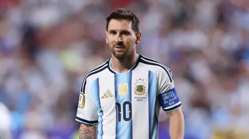 KANSAS CITY, MISSOURI – JUNE 16: Lionel Messi #10 of Argentina looks on during the FIFA World Cup 2026 Group J match between Argentina and Algeria at Kansas City Stadium on June 16, 2026 in Kansas City, Missouri. (Photo by Michael Steele/Getty Images)
