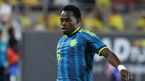 Andres Gomez of Colombia runs with the ball during the international friendly match between Colombia and Croatia at Camping World Stadium on March 26, 2026 in Orlando, Florida. (Photo by Leonardo Fernandez/Getty Images)