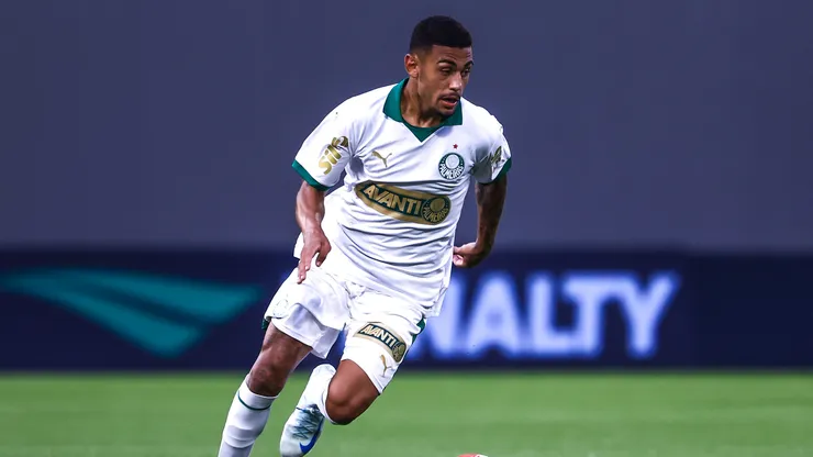Riquelme Fillipi jogador do Palmeiras durante partida contra o Oeste no estadio Arena Barueri pelo campeonato Copa Sao Paulo 2025.