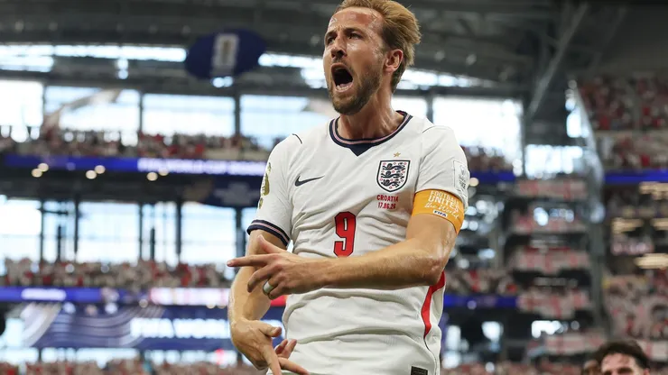 Harry Kane em Inglaterra x Cróacia pela Copa do Mundo 2026. Foto: Richard Pelham/Getty Images