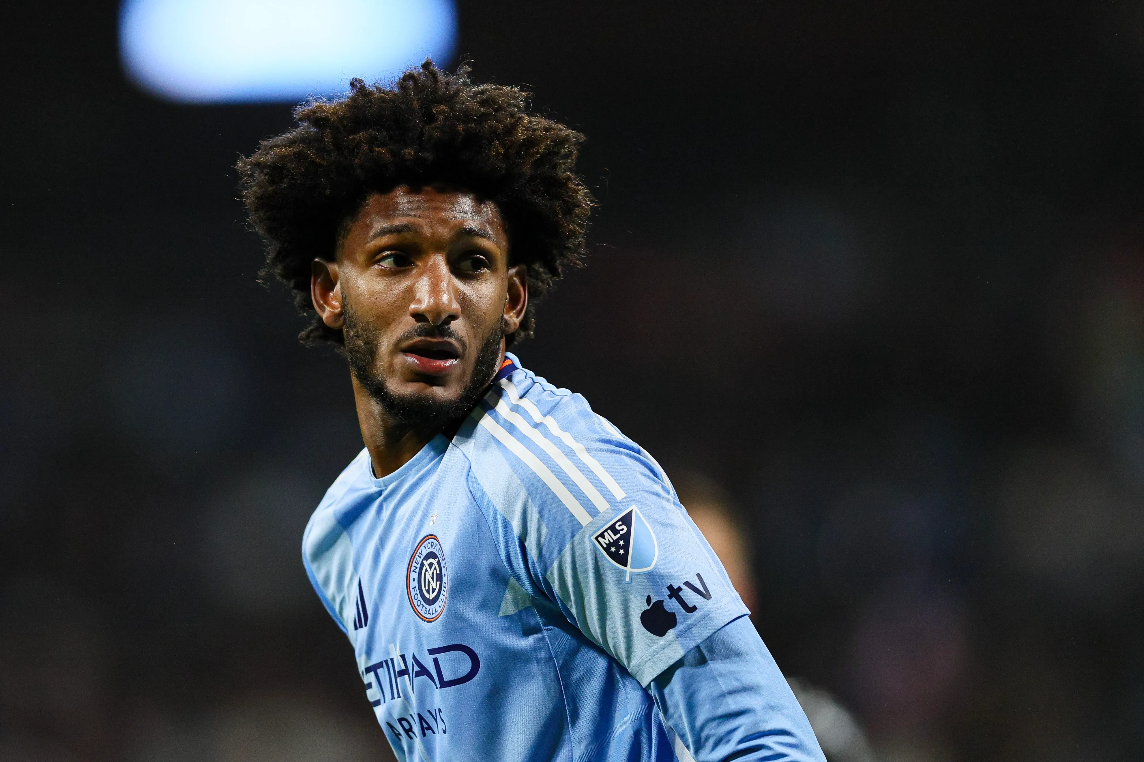 NEW YORK, NEW YORK – APRIL 18: Talles Magno #11 of New York City FC looks on against Charlotte FC during the second half at Citi Field on April 18, 2026 in New York, New York. (Photo by Caean Couto/Getty Images)