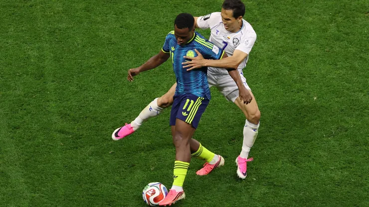 Arias em Uzbequistão x Colômbia na Copa do Mundo 2026. Foto: Luke Hales/Getty Images