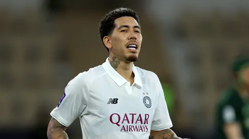 JEDDAH, SAUDI ARABIA – APRIL 16: Roberto Firmino of Al Sadd SC looks on prior to the AFC Champions Elite Quarter-Final match between Al Sadd and Vissel Kobe at Prince Abdullah Al Faisal Stadium on April 16, 2026 in Jeddah, Saudi Arabia. (Photo by Yasser Bakhsh/Getty Images)
