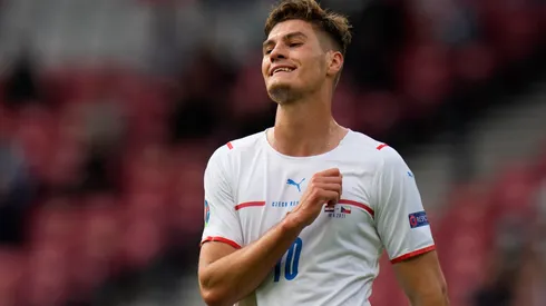 GLASGOW, SCOTLAND – JUNE 18: Patrik Schick of Czech Republic reacts during the UEFA Euro 2020 Championship Group D match between Croatia and Czech Republic at Hampden Park on June 18, 2021 in Glasgow, Scotland. (Photo by Petr Josek – Pool/Getty Images)