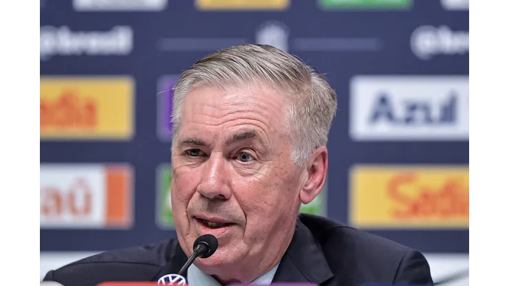 RJ - RIO DE JANEIRO - 18/05/2026 - COPA DO MUNDO 2026, CONVOCACAO DA SELECAO BRASILEIRA - Carlo Ancelotti, tecnico da selecao brasileira de futebol, anuncia convocacao dos 26 jogadores para a Copa do Mundo 2026, em coletiva no Museu do Amanha, nesta segunda-feira (18). Foto: Thiago Ribeiro/AGIF