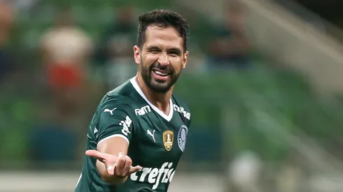 Luan jogador do Palmeiras comemora seu gol durante partida contra o Ponte Preta no estádio Arena Allianz Parque pelo campeonato Paulista 2022. Foto: Marcello Zambrana/AGIF