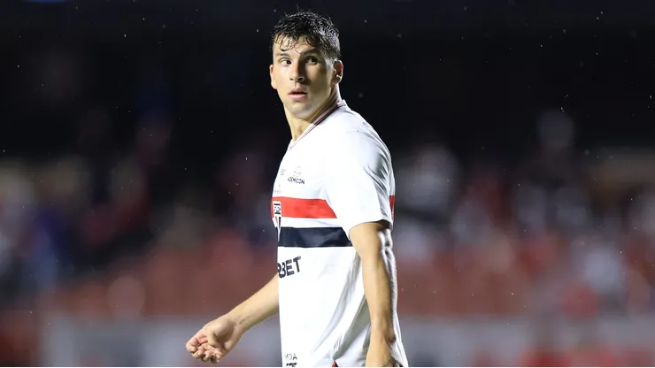 Gonzalo Tapia jogador do Sao Paulo durante partida contra o Primavera no estadio Morumbi pelo campeonato Paulista 2026. Foto: Marcello Zambrana/AGIF