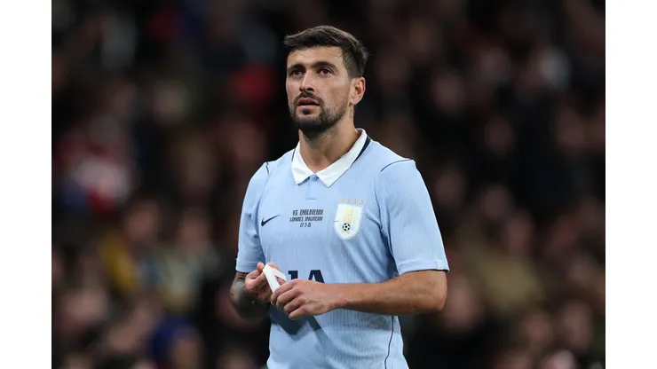 LONDON, ENGLAND - MARCH 27: Giorgian De Arrascaeta of Uruguay during the international friendly match between England and Uruguay at Wembley Stadium on March 27, 2026 in London, England. (Photo by Justin Setterfield/Getty Images)