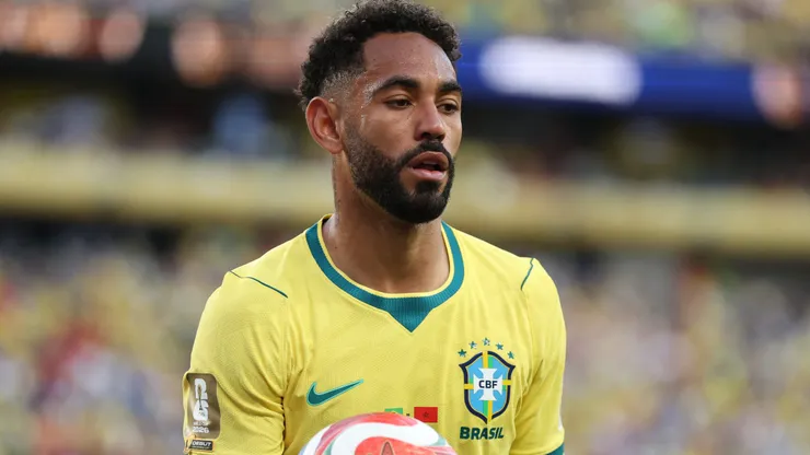 Matheus Cunha durante confronto contra Marrocos na Copa do Mundo de 2026.