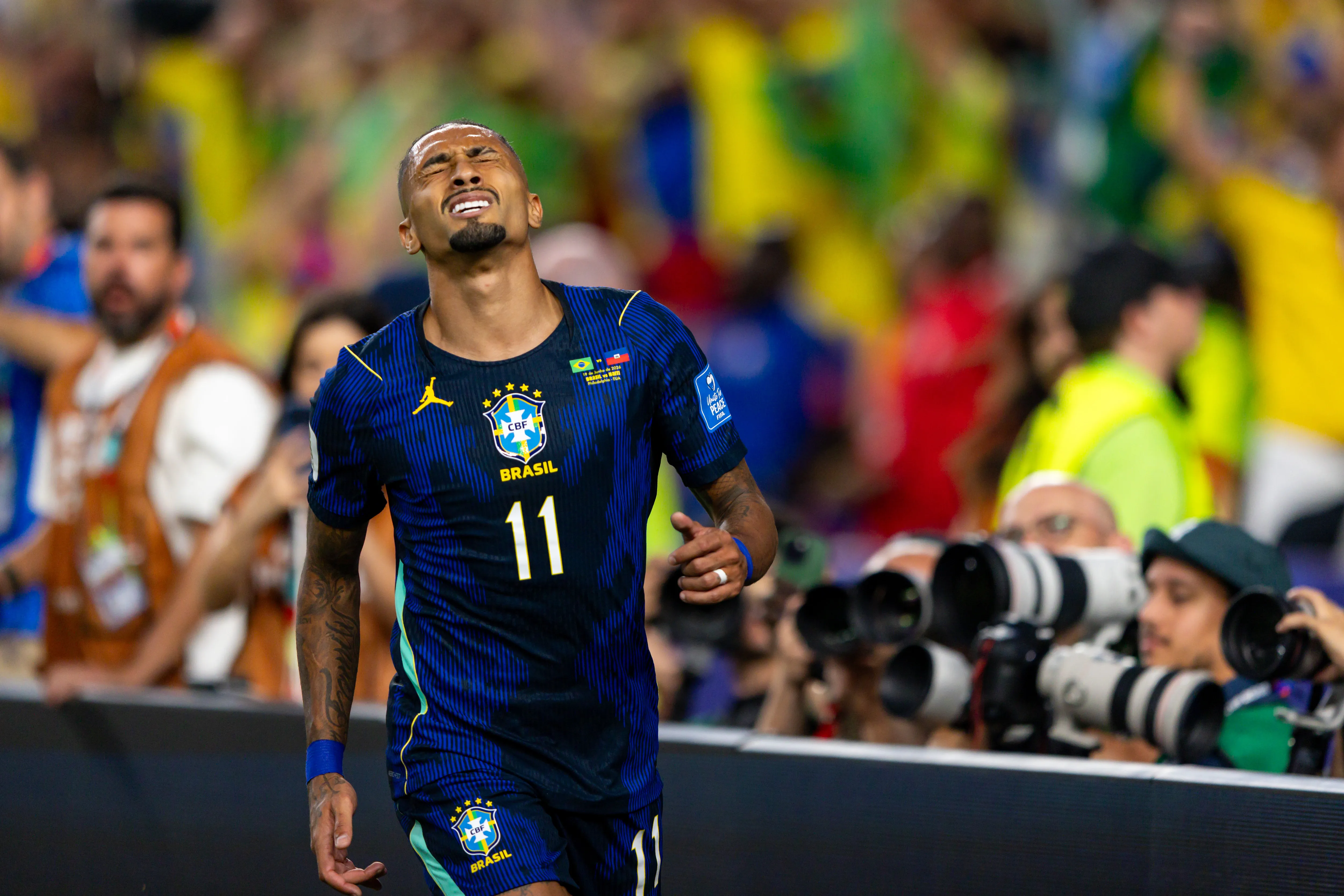 ESTADOS UNIDOS – FILADELFIA – 19/06/2026 – COPA DO MUNDO 2026, BRASIL X HAITI – Raphinha jogador do Brasil durante partida contra o Haiti no estadio Filadelfia pelo campeonato Copa Do Mundo 2026. Foto: Rodolfo Buhrer/AGIF