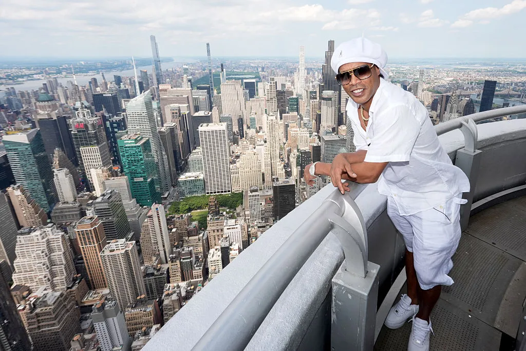 Ronaldinho em Nova York. Foto: John Nacion/Getty Images for Empire State Realty Trust