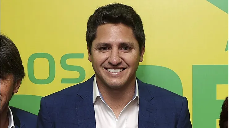 Edmílson durante evento da Copa de 2022.
