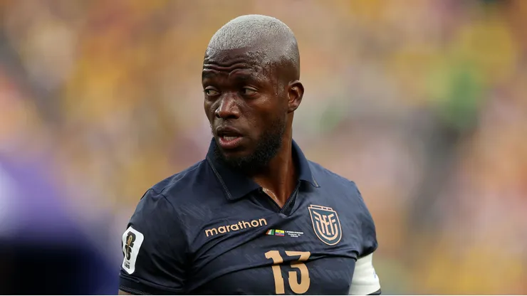 PHILADELPHIA, PENNSYLVANIA - JUNE 14: Enner Valencia #13 of Ecuador during the FIFA World Cup 2026 Group E match between Cote D'Ivoire and Ecuador at Philadelphia Stadium on June 14, 2026 in Philadelphia, Pennsylvania. (Photo by Dan Mullan/Getty Images)