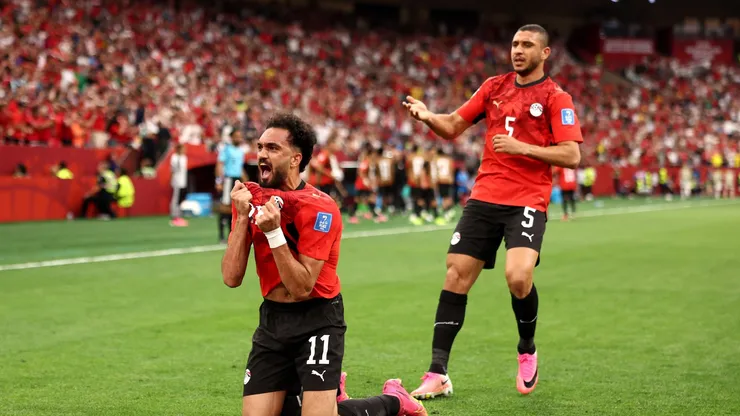Zico comemorando seu gol em Nova Zelândia x Egito pela Copa do Mundo 2026. Foto: Fran Santiago/Getty Images