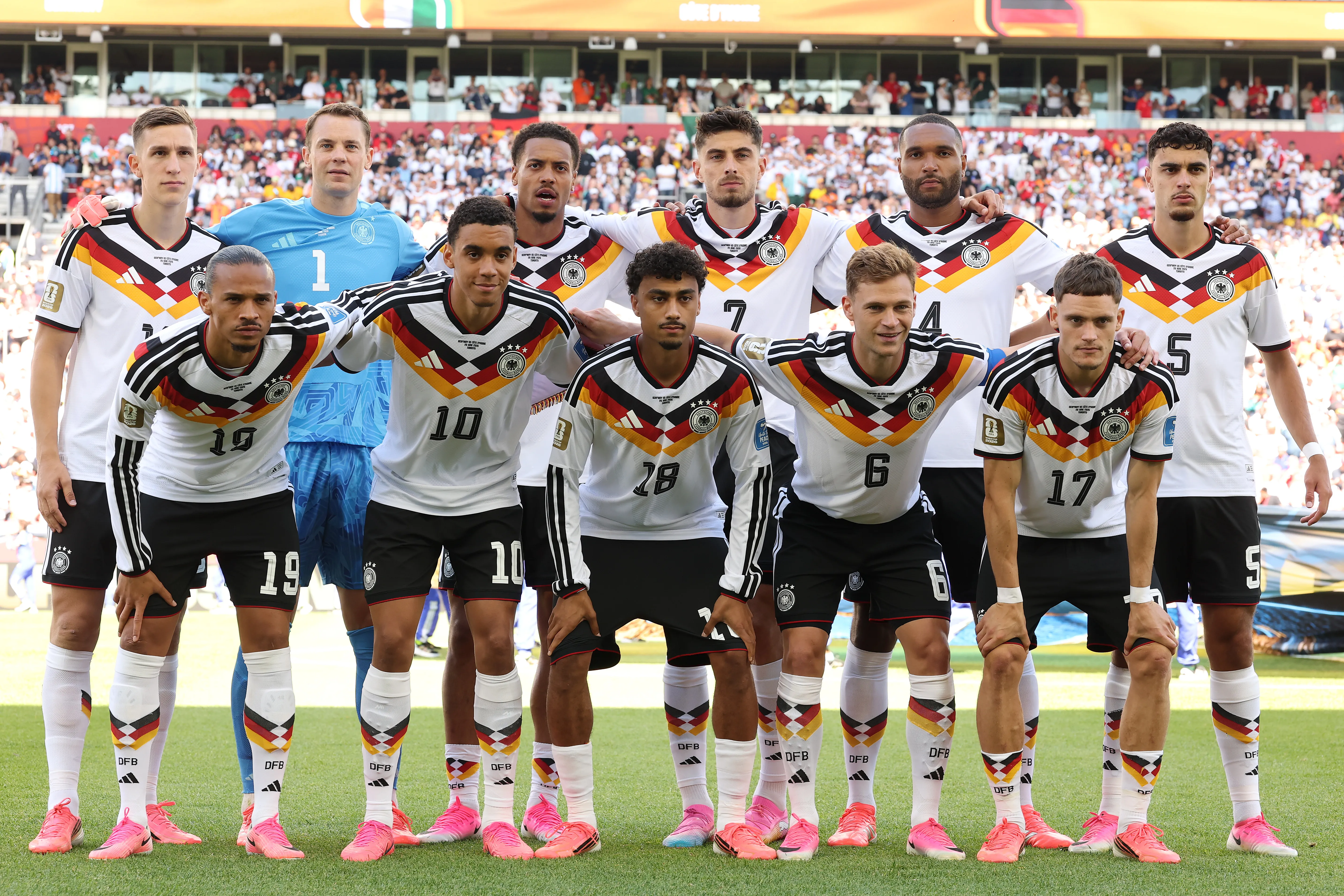 Players of Germany pose for a team photograph before the FIFA World Cup 2026 Group E match between Germany and Cote D’Ivoire at Toronto Stadium on June 20, 2026 in Toronto, Ontario. (Photo by Alexander Hassenstein/Getty Images)