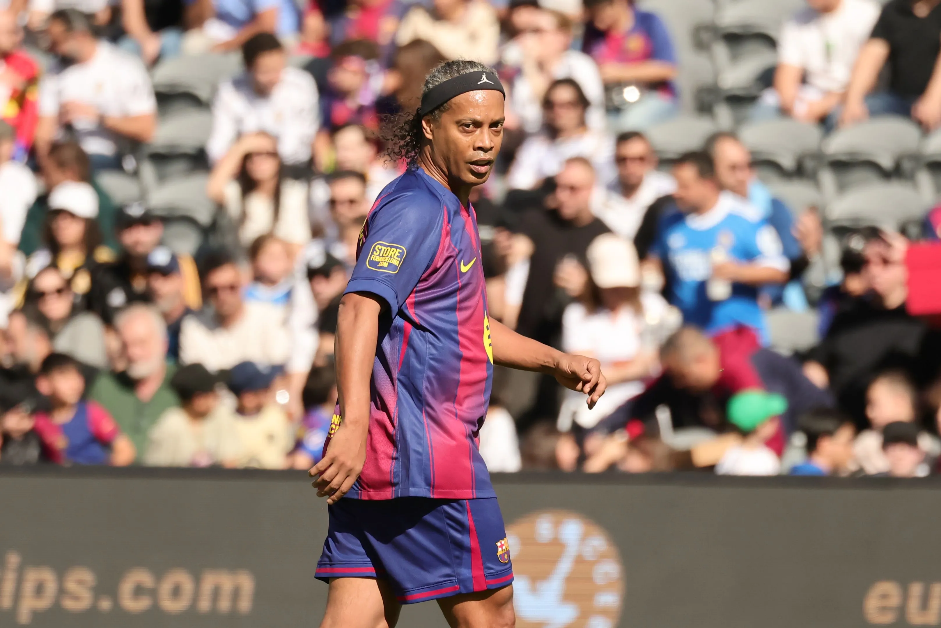Ronaldinho em jogo de lendas. Foto: Emma McIntyre/Getty Images for House of Heroes