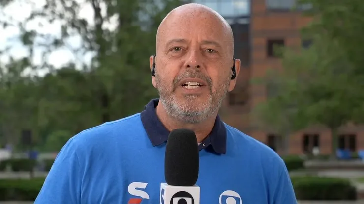 Alex Escobar passou mal ao entrar ao vivo. Foto: Reprodução/TV Globo.