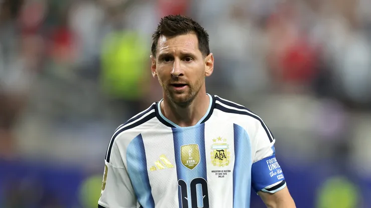 Lionel Messi #10 (Argentina) reage durante a partida contra a Áustria pela Copa do Mundo de 2026, em Dallas. (Foto: Francois Nel/Getty Images)