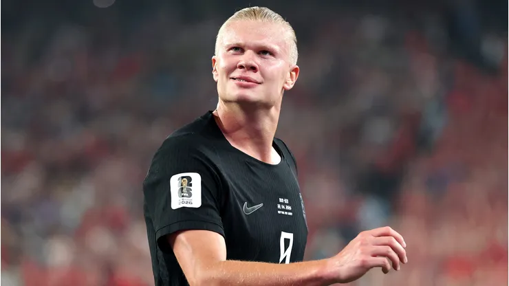 Haaland durante confronto contra Senegal na Copa do Mundo de 2026.