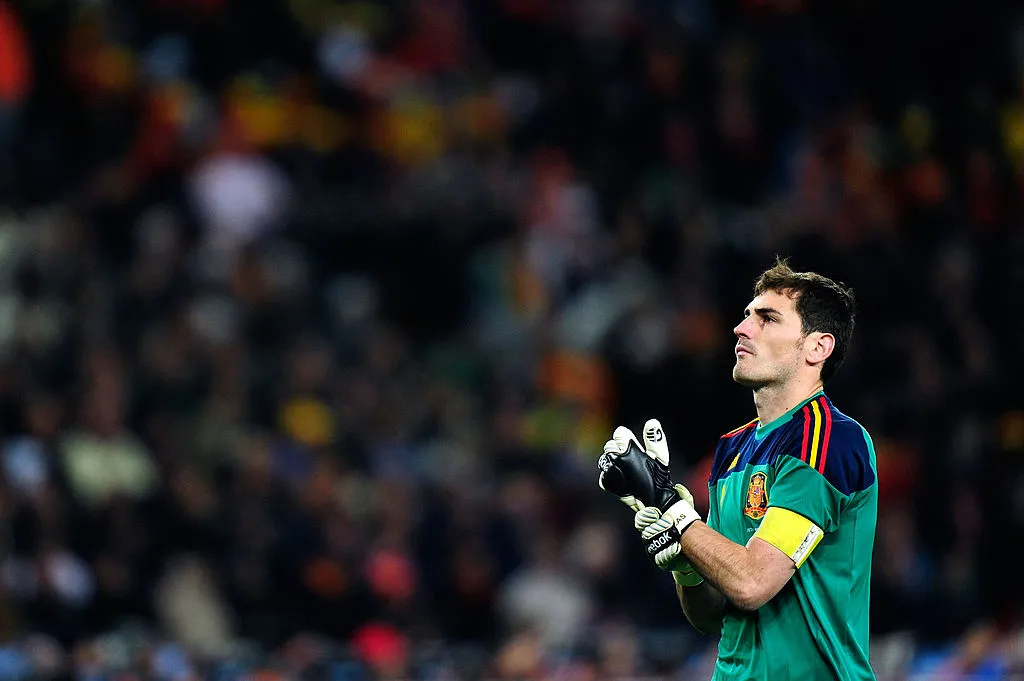 Casillas em campo na final da Copa do Mundo de 2010 entre Espanha x Holanda. Foto: Jamie McDonald/Getty Images