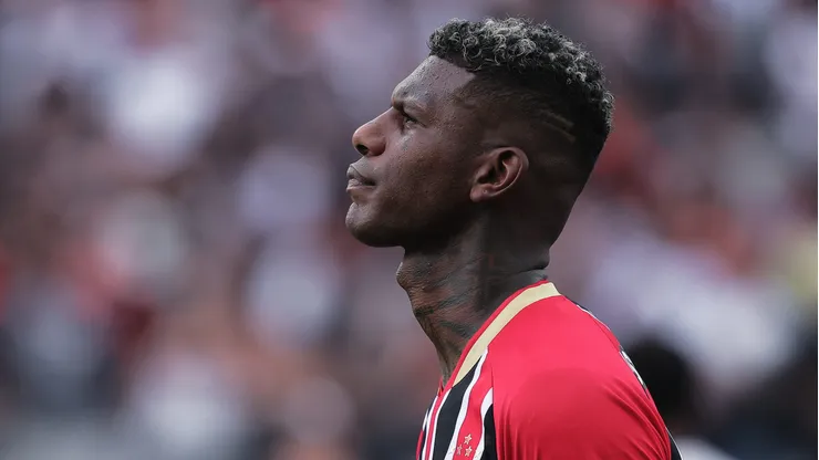 Arboleda jogador do Corinthians durante partida contra o Sao Paulo no estadio Arena Corinthians pelo campeonato Paulista 2026. Foto: Ettore Chiereguini/AGIF
