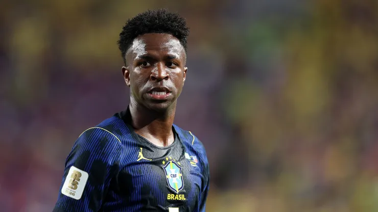 Vinicius Junior, camisa 7 do Brasil, durante a partida do Grupo C da Copa do Mundo da FIFA 2026 entre Brasil e Haiti, no Estádio da Filadélfia, em 19 de junho de 2026, na Filadélfia, Pensilvânia. (Foto de Dan Mullan/Getty Images)