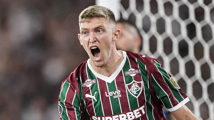 Castillo jogador do Fluminense comemora gol anulado pelo recurso de video durante partida contra o Bolivar no estadio Maracana pelo campeonato Copa Libertadores 2026. Foto: Thiago Ribeiro/AGIF