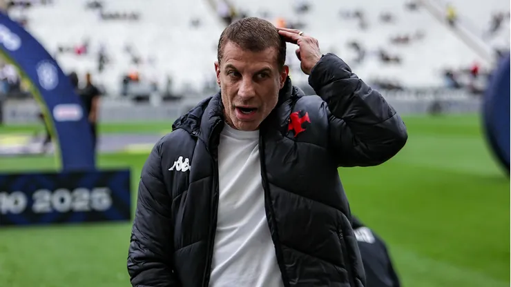Pedrinho presidente do Vasco antes da partida contra o Corinthians no estadio Arena Corinthians pelo campeonato Brasileiro A 2025. Foto: Fabio Giannelli/AGIF