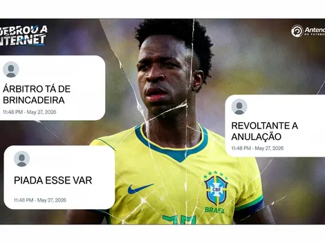 Gol anulado de Vini Jr. gera revolta na torcida do Brasil na web: "piada"