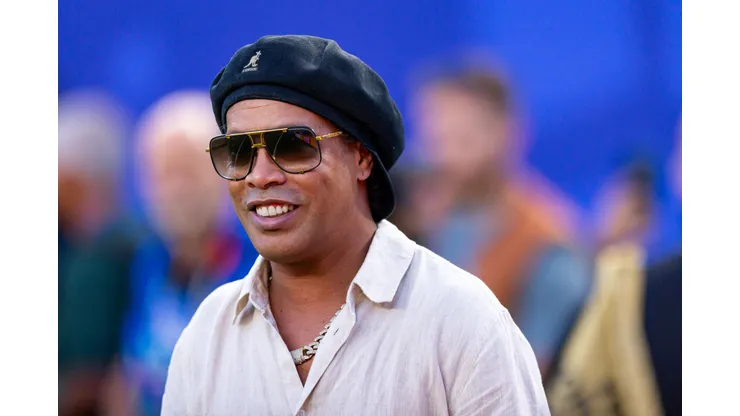 ESTADOS UNIDOS - FILADELFIA - 19/06/2026 - COPA DO MUNDO 2026, BRASIL X HAITI - O famoso jogador Ronaldinho Gaucho do Brasil antes partida contra o Haiti no estadio Filadelfia pelo campeonato Copa Do Mundo 2026. Foto: Rodolfo Buhrer/AGIF