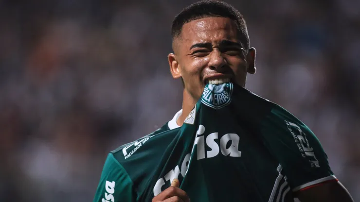 Gabriel Jesus ,jogador do Palmeiras comemora gol durante partida no Independencia. Foto: Thomas Santos/AGIF