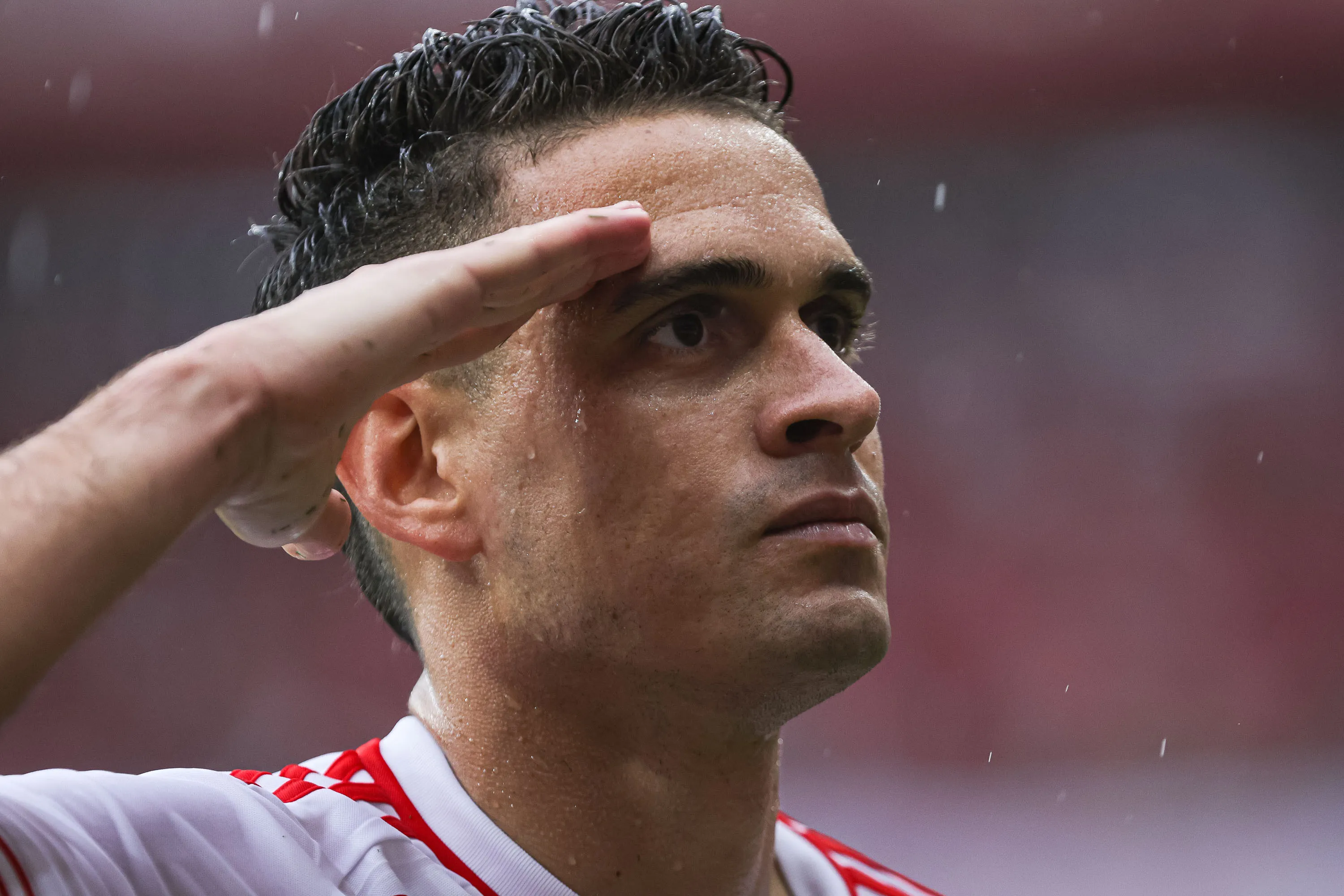 RS – PORTO ALEGRE – 25/01/2025 – GAUCHO 2025, INTERNACIONAL X JUVENTUDE – Borre jogador do Internacional comemora seu gol durante partida contra o Juventude no estadio Beira-Rio pelo campeonato Gaucho 2025. Foto: Maxi Franzoi/AGIF