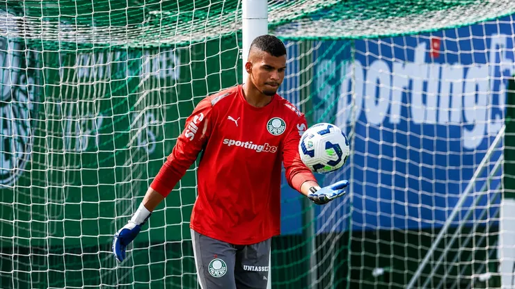 Aranha em treino pelo Palmeiras (1). Foto: Cesar Greco/Palmeiras