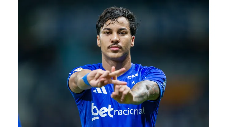 MG - BELO HORIZONTE - 12/05/2026 - COPA DO BRASIL 2026, CRUZEIRO X GOIAS - Kaio Jorge jogador do Cruzeiro comemora seu gol durante partida contra o Goias no estadio Mineirao pelo campeonato Copa Do Brasil 2026. Foto: Fernando Moreno/AGIF