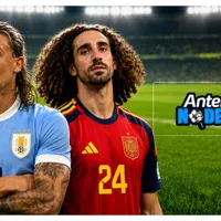 Uruguai x Espanha: Canobbio encara Cucurella e quase gera confusão
